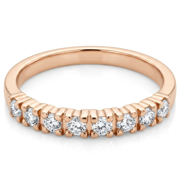 Pink gold diamond band (3262)