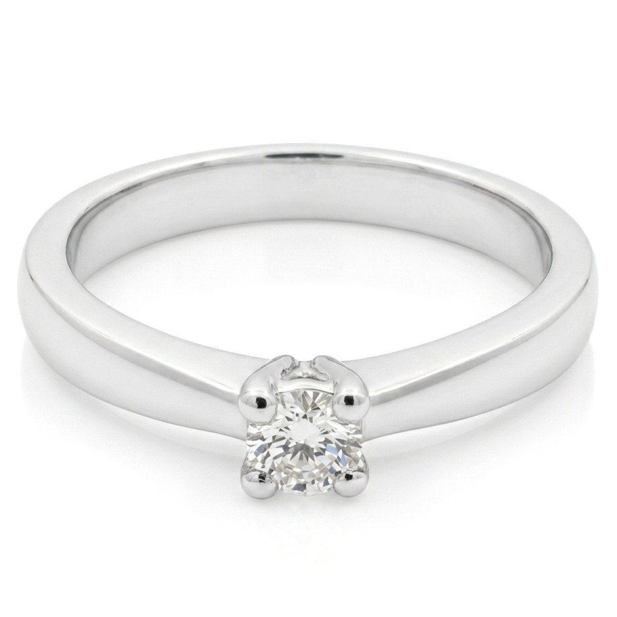 White gold ring with diamond (3270), Classic engagement rings, Gold type: 585, Item in the photo weight: 2.99 g, Gemstone: Brilliant, Gemstone ct.: 0.10-0.19 ct, Gemstone ct.: 0.16 ct - Jewelry online