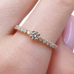 Elegant engagement ring with diamonds (3280), Modern engagement rings, Gold type: 585, Item in the photo weight: 2.38 g, Gemstone: Brilliant, Gemstone ct.: 0.16 ct, Gemstone ct.: 0.20-0.29 ct,  Weight of extra gems: 0.21 ct - Custom jewelry