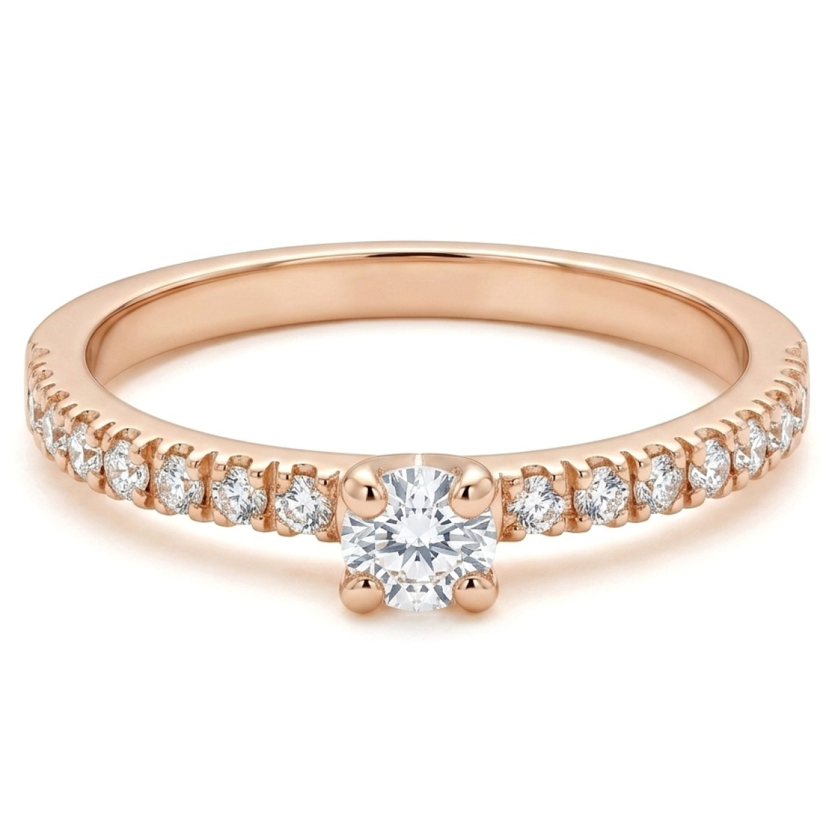 Elegant engagement ring with diamonds (3280), Modern engagement rings, Gold type: 585, Item in the photo weight: 2.38 g, Gemstone: Brilliant, Gemstone ct.: 0.16 ct, Gemstone ct.: 0.20-0.29 ct,  Weight of extra gems: 0.21 ct - Jewelry online