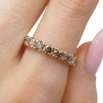 Cognac Diamond Row (3318), Diamond bands, Gold type: 585, Item in the photo weight: 5.01 g, Gemstone: Brilliant, Gemstone ct.: 1.82 ct, Gemstone ct.: 1.51-2.00 ct,  Number of holes: 10 vnt. - Custom jewelry