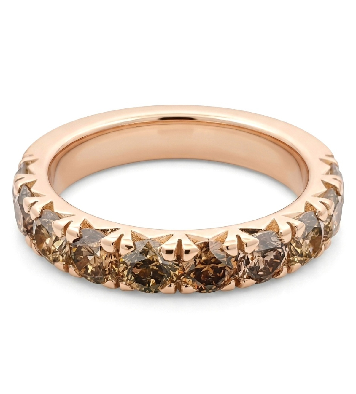 Cognac Diamond Row (3318), Diamond bands, Gold type: 585, Item in the photo weight: 5.01 g, Gemstone: Brilliant, Gemstone ct.: 1.82 ct, Gemstone ct.: 1.51-2.00 ct,  Number of holes: 10 vnt. - Jewelry online