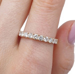 Gold ring with Lab Grown diamonds (63), LAB GROWN flowers, Gold type: 585, Item in the photo weight: 3.28 g, Gemstone: Lab Grown diamond, Gemstone ct.: 0.30-0.69 ct, Gemstone ct.: 0.65 ct - Custom jewelry