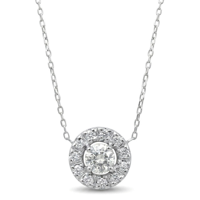 Chain with Diamond Halo Pendant (575)