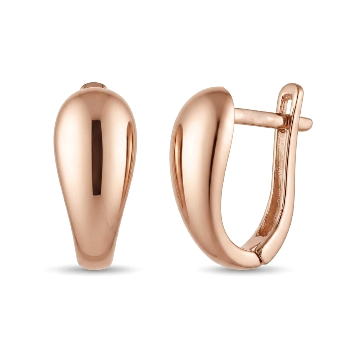 Rose gold earrings (2058), Hanging earrings, Gold type: 585, Item in the photo weight: 2.72 g - Jewelry online