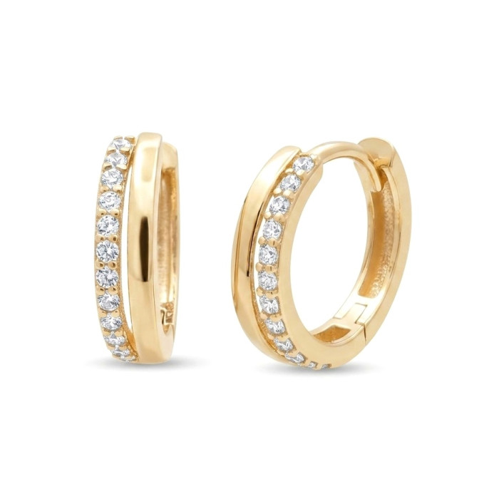 Gold earrings with eyelets (2059)