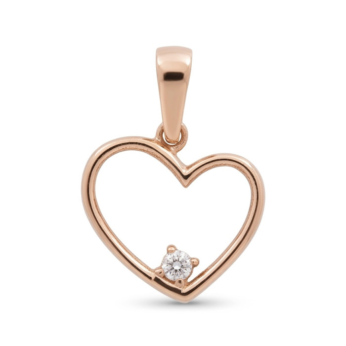Gold pendant "Heart" (1093)