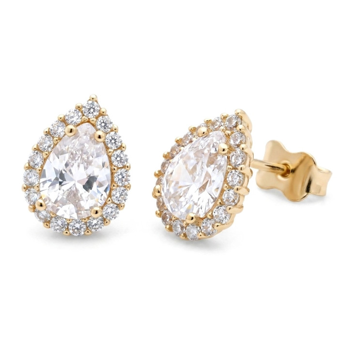 Drop-shaped earrings with eyelets (2062)