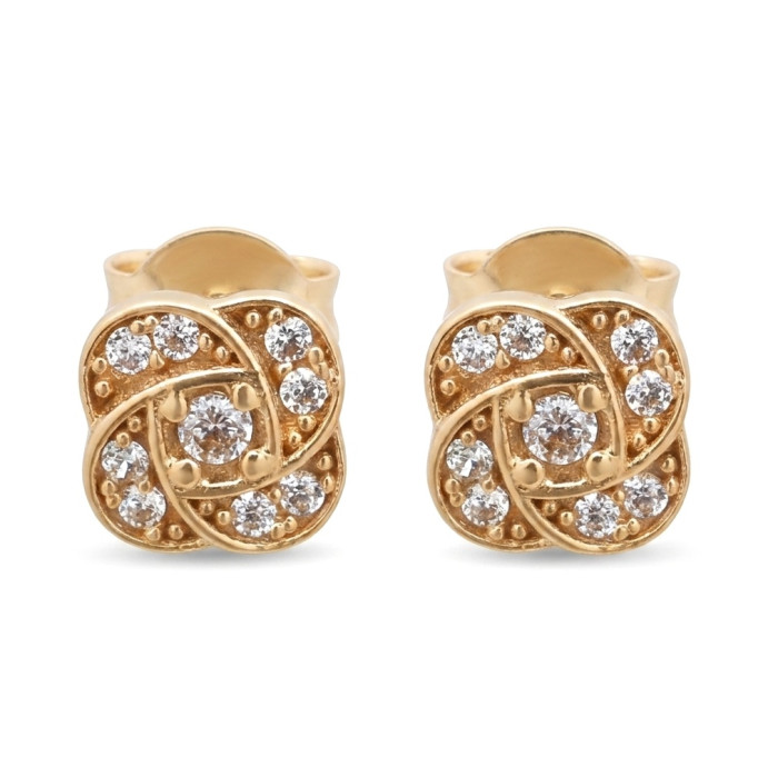 Gold earrings "Flowers" (2068)