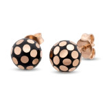 Gold earrings "Bubbles" (2070), Without Gemstones, Gold type: 585, Item in the photo weight: 0.58 g - Custom jewelry