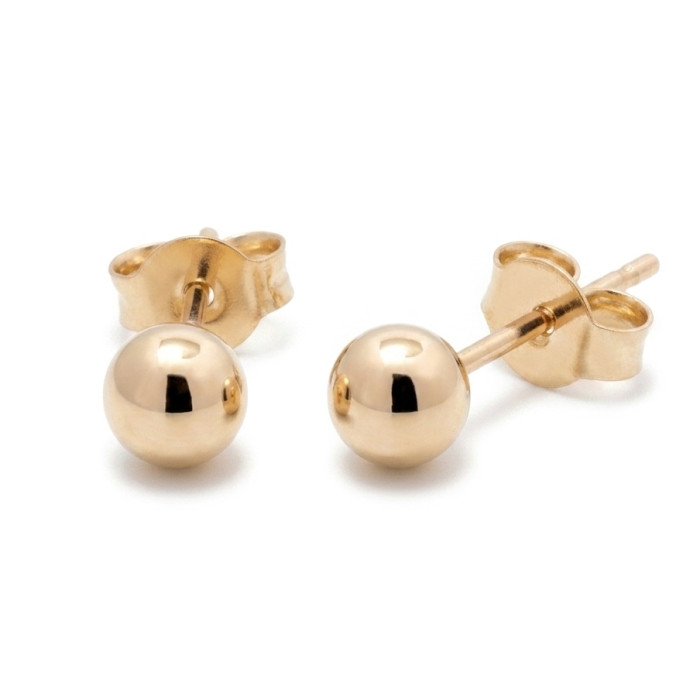 Minimalist gold earrings "Dots" (2074)