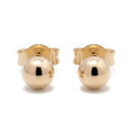 Minimalist gold earrings "Dots" (2074), Without Gemstones, Gold type: 585, Item in the photo weight: 0.39 g - Custom jewelry