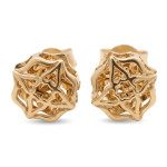Gold earrings (2076), Without Gemstones, Gold type: 585, Item in the photo weight: 1.29 g - Custom jewelry