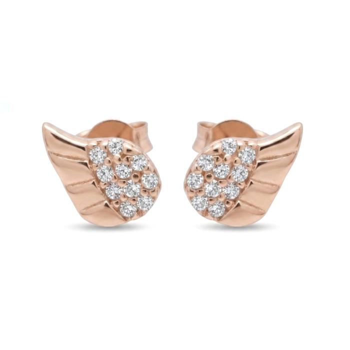 Gold earrings "Wings" (2083)