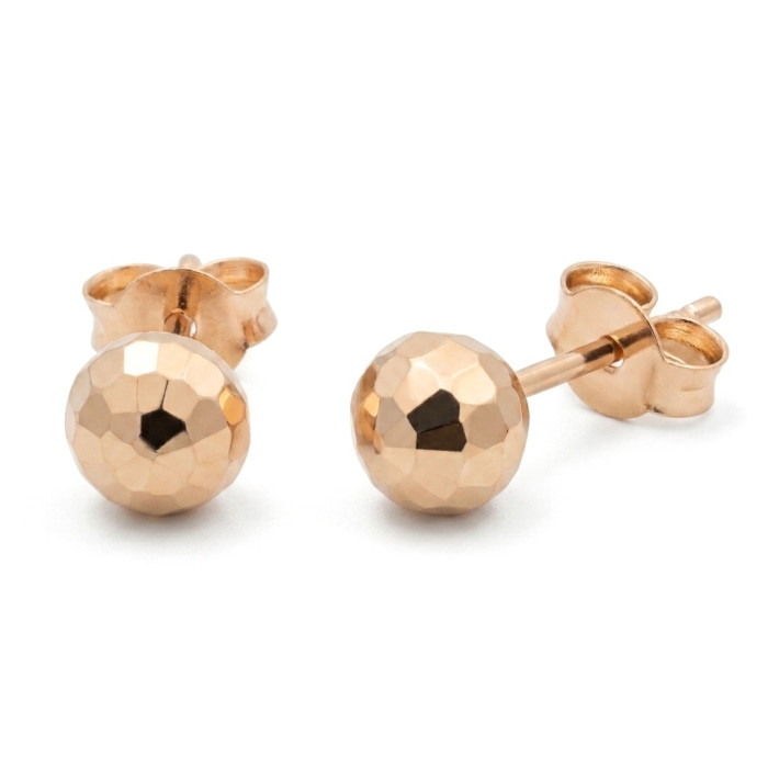 Gold earrings "Bubbles" (2112)