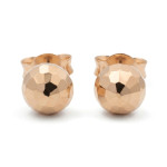 Gold earrings "Bubbles" (2095), Without Gemstones, Gold type: 585, Item in the photo weight: 0.44 g - Custom jewelry