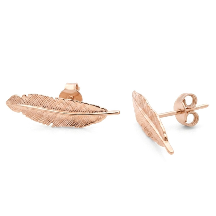 Gold earrings "Leaves" (2096)