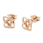 Gold earrings (2098), Without Gemstones, Gold type: 585, Item in the photo weight: 0.72 g - Custom jewelry