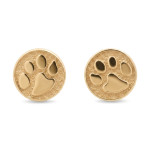 Gold earrings "Footprints" (2102), Without Gemstones, Gold type: 585, Item in the photo weight: 1.25 g - Custom jewelry