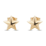 Gold earrings "Stars" (2103), Without Gemstones, Gold type: 585, Item in the photo weight: 1.30 g - Custom jewelry