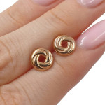 Minimalist gold earrings (2105), Without Gemstones, Gold type: 585, Item in the photo weight: 1.06 g - Personalized jewelry