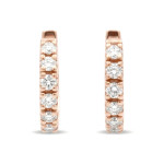 Diamond rings (779),  Round earrings, Gold type: 585, Item in the photo weight: 3.78 g, Gemstone: Brilliant, Gemstone ct.: 0.70-1.50 ct, Gemstone ct.: 0.70 ct - Custom jewelry