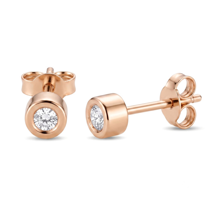 Minimalist earrings with diamonds (780)