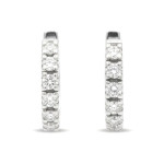 White gold rings with diamonds (781),  Round earrings, Gold type: 585, Item in the photo weight: 3.86 g, Gemstone: Brilliant, Gemstone ct.: 0.70 ct, Gemstone ct.: 0.70-1.50 ct - Custom jewelry