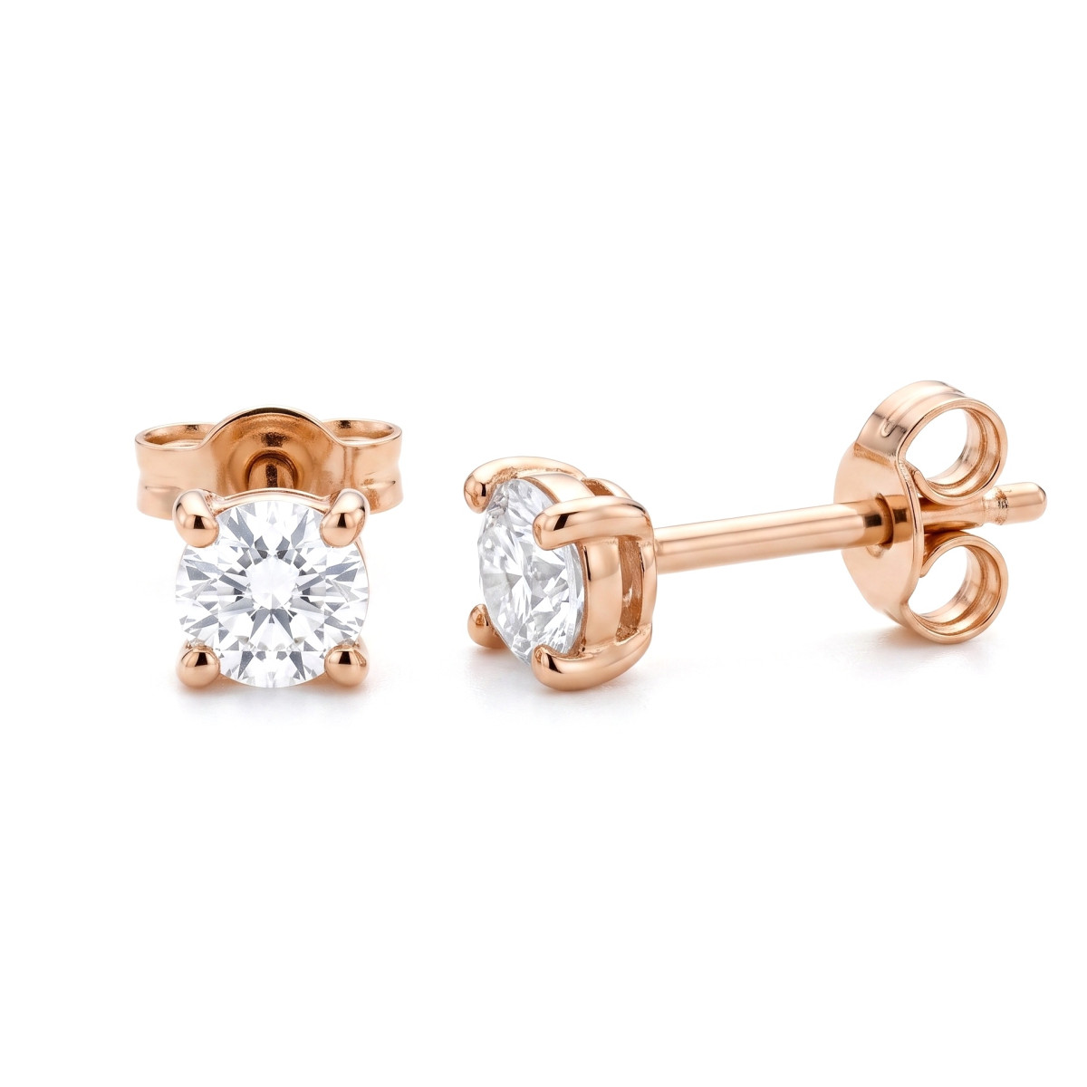 Minimalist earrings with diamonds (785), Earrings - twists, Gold type: 585, Item in the photo weight: 0.65 ct, Gemstone: Brilliant, Gemstone ct.: 0.30-0.69 ct, Gemstone ct.: 0.30 ct - Jewelry online