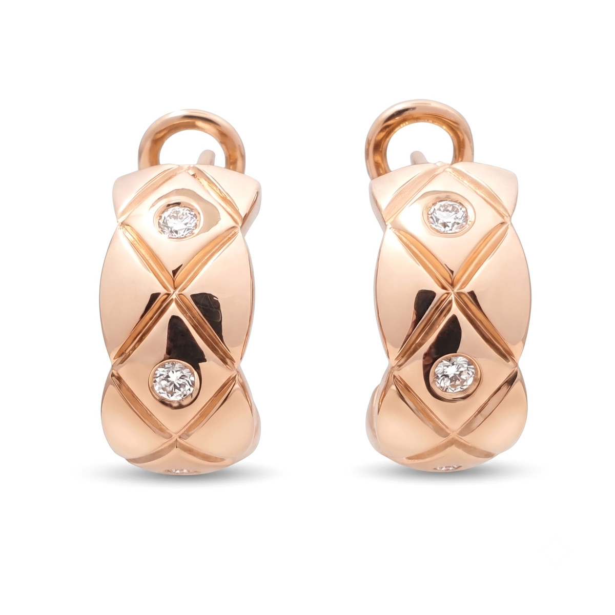 Gold earrings with English clasp (788), Earrings with English clasp, Gold type: 585, Item in the photo weight: 5.75 g, Gemstone: Brilliant, Gemstone ct.: 0.20-0.29 ct, Gemstone ct.: 0.20 ct - Jewelry online
