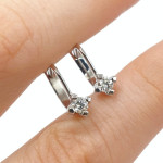 White gold earrings with diamonds (789), Earrings with English clasp, Gold type: 585, Item in the photo weight: 1.65 g, Gemstone: Brilliant, Gemstone ct.: 0.20 ct, Gemstone ct.: 0.20-0.29 ct - Personalized jewelry