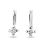 White gold earrings with diamonds (789), Earrings with English clasp, Gold type: 585, Item in the photo weight: 1.65 g, Gemstone: Brilliant, Gemstone ct.: 0.20 ct, Gemstone ct.: 0.20-0.29 ct - Custom jewelry