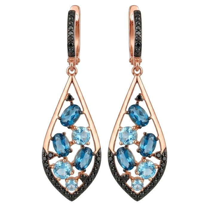 Dangle gold earrings (795)