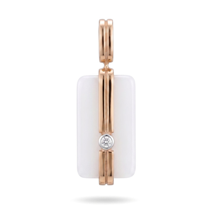 Gold pendant with ceramic and diamond (578)
