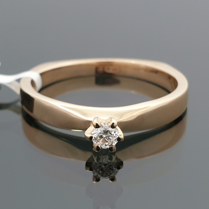 Auksinis sužadėtuvių žiedas su deimantu (1907)