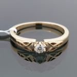 Geltono aukso sužadėtuvių žiedas su deimantu "Emilija" (1937) 3