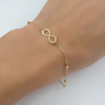 Yellow gold bracelet "Infinity" (506) 2