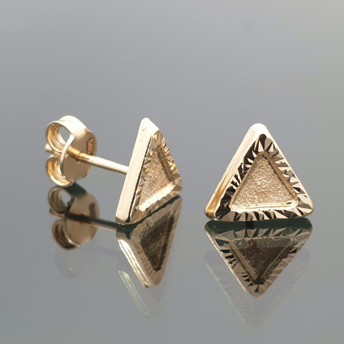 Auksiniai auskarai "Trikampiai" (1127)