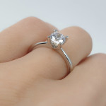  White gold engagement ring with cubic zirconia (1285) 3