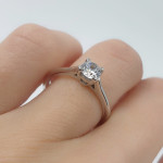 White gold engagement ring with cubic zirconia (1288) 3