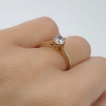  Gold eyelet engagement ring (1298) 2