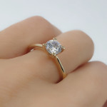  Yellow Gold Engagement Ring (1299) 3
