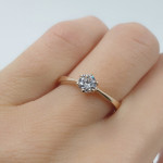 Gold engagement ring with eyelet (1302) 3