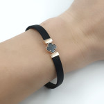  Black bracelet with clover (548) 2