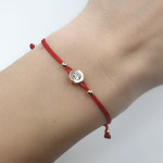 Red thread bracelet with an eyelet (566) 2