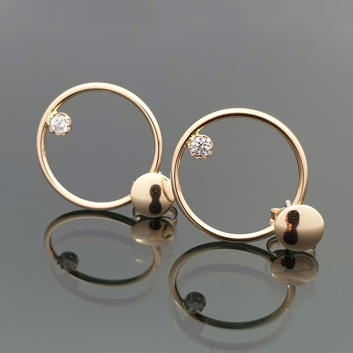  Gold earrings with eyelets (1396)