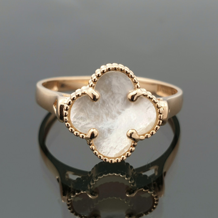  Gold ring "White clover (1337)