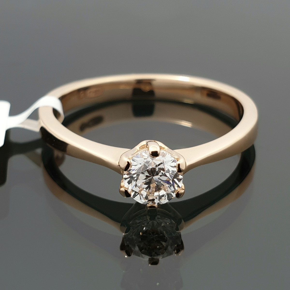 Sužadėtuvių žiedas su deimantu (2166) 1