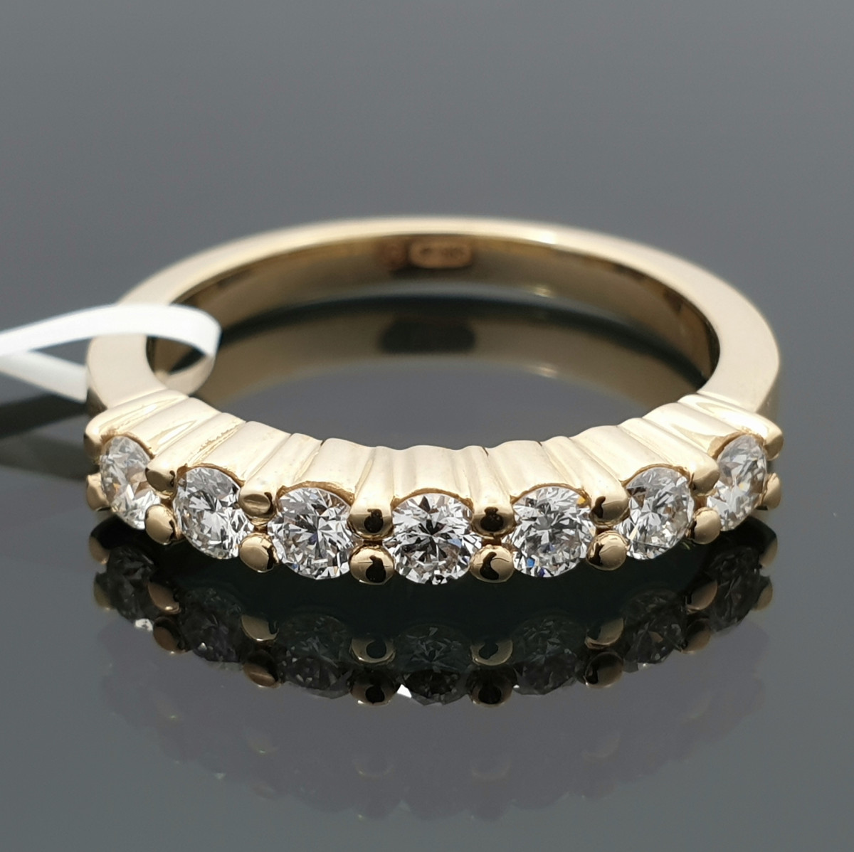 Yellow gold ring with diamonds (2037) 1