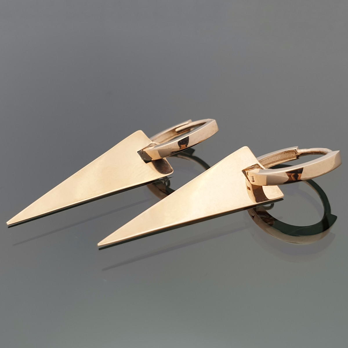  Exclusive Triangle Gold Earrings (1122)